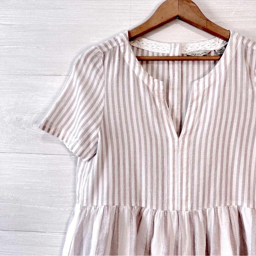 Anthropologie 11.1.TYLHO Striped Cotton Summer Top